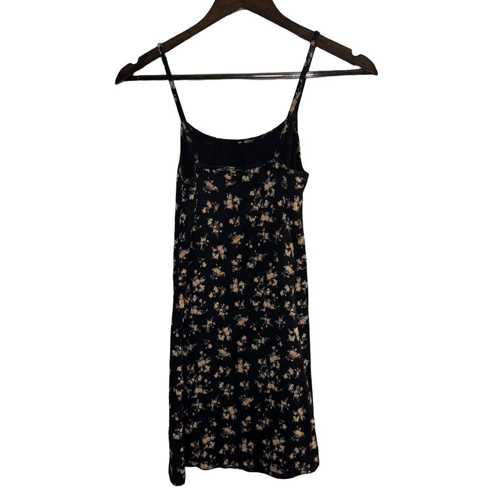 Urban Outfitters URBN Floral Slip Dress Black Mini Size S P Cottagecore - Picture 3 of 6